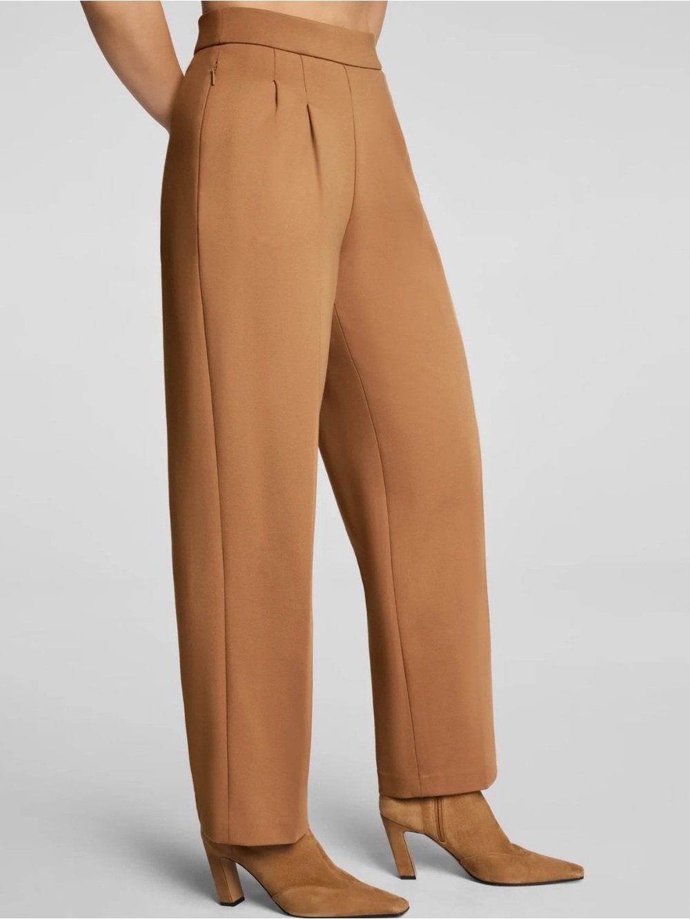 NWT SPANX Ponte Pleated Tapered Pants XS Petite
